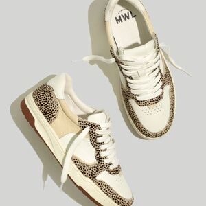 Madewell Women's Size 7.5  Court Sneakers in Spotted Calf Hair